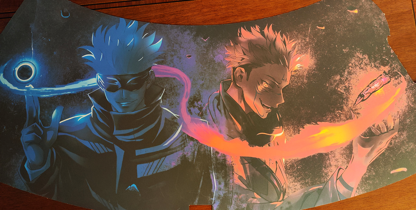 -Avvertenza- Questo prodotto non è pensato per essere venduto da solo ma fa parte della promozione 2 per 1 Lampadario non fornito. Abat-jour di Sukuna e Gojo Tratto da JujutsuKaisen. Scegli l'abat-jour che preferisci , Anime e manga di tutti i tipi Approfitta ora dell'incredibile Promozione 2For1.Questa immagine mostra Sukuna e gojo